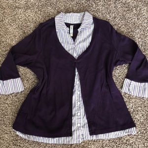 L.A.Blues 22/24 2in1 purple dress shirt